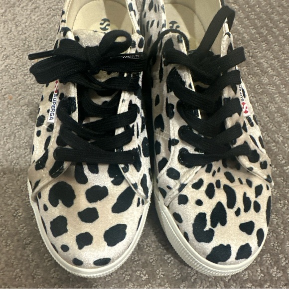 Superga velvet cheetah platform sneakers size 7 - Picture 5 of 7